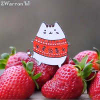 Cat in Sweater Brooch