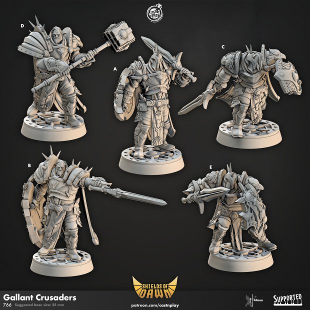 Gallant Crusaders Figure (Unpainted)