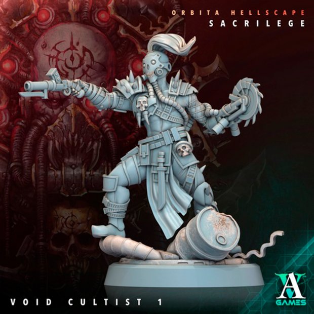The Shooter of the Avant-Garde is a Cultist of the Abyss Figure (Unpainted)