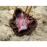 Linden Leaf With Green Bugs V.2 Pendant Necklace