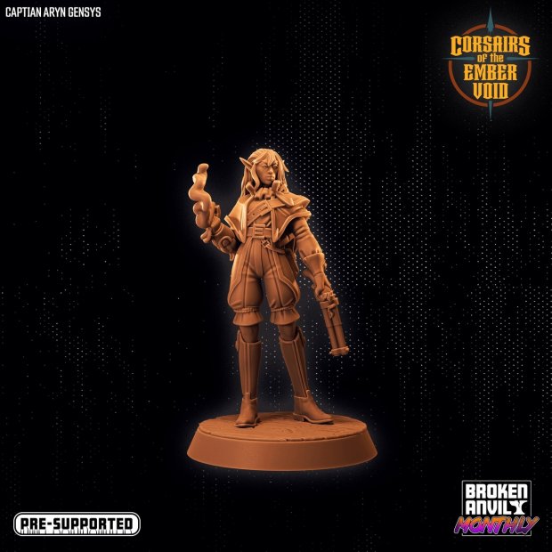 Captain Aryn Gensys Figure (Unpainted)