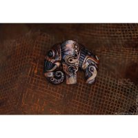 Rusty Elephant Pendant Necklace