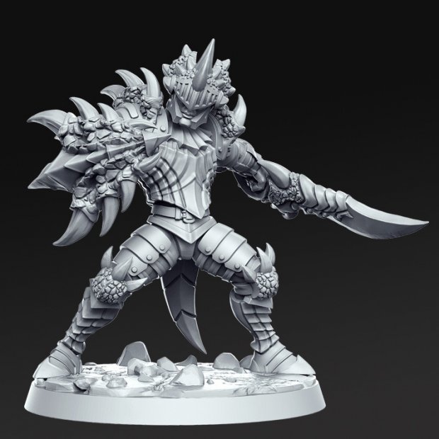 Knight in dragon gear Figure (Unpainted)