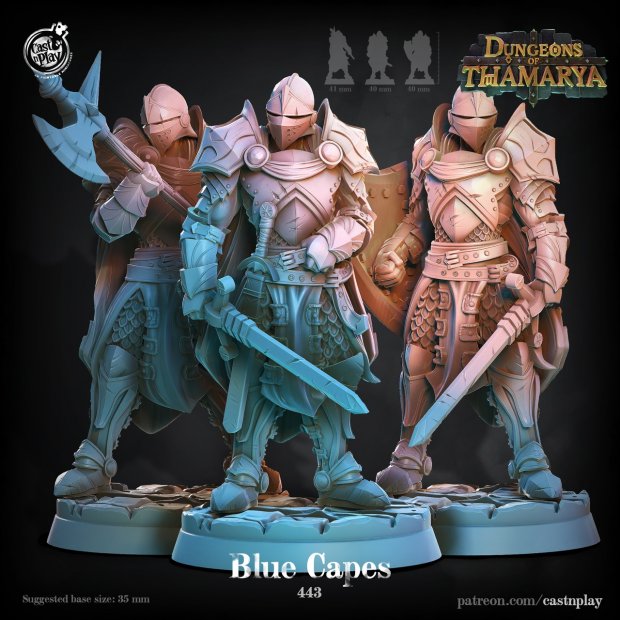 Blue Capes Figure (Unpainted)