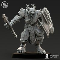 Beastman guard with a spear Figure (Unpainted)