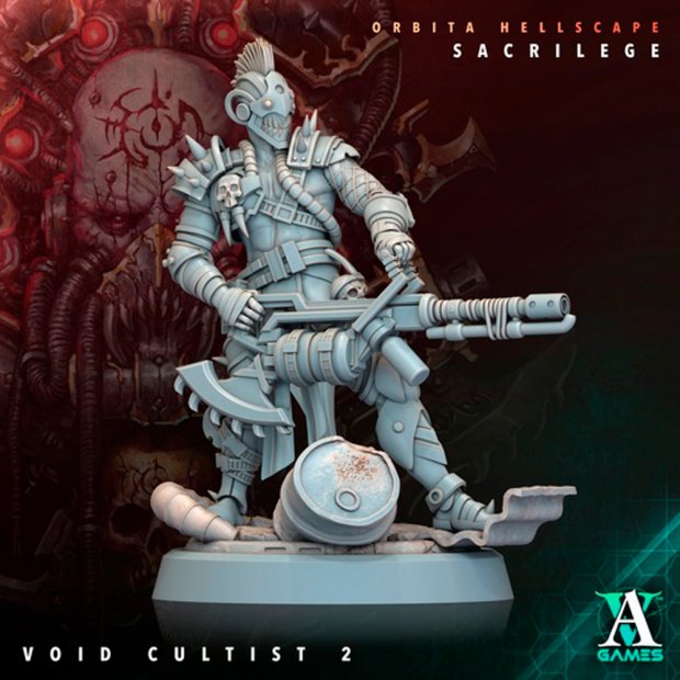 Vanguard Flamethrower - Cultist of the Abyss Figure (Unpainted)