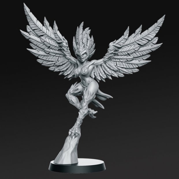 Harpy Queen Azzali Figure (Unpainted)