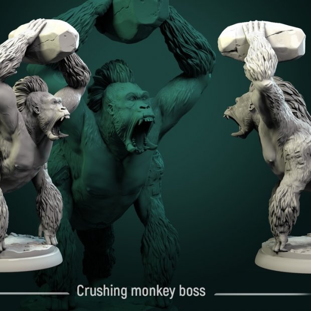 Crushing Monkey Boss Figure (Unpainted)
