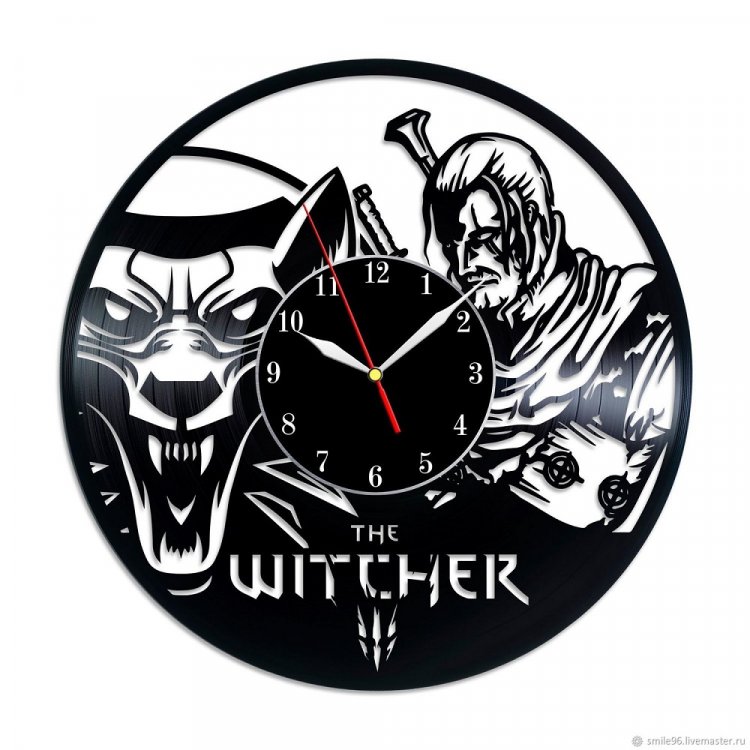Handmade The Witcher Vinyl Wall Clock