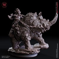 Goblin on Rhino Figure (Unpainted)