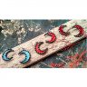 Transparent Red Moons Earrings