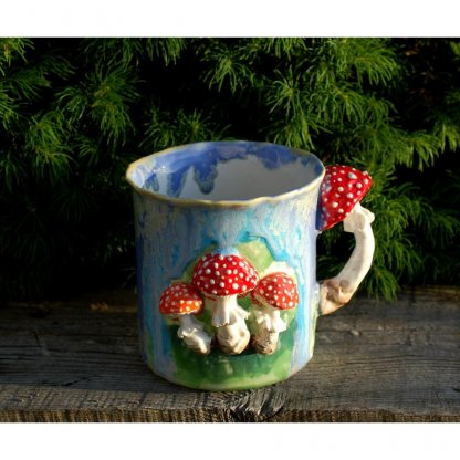 Fly Agaric In The Rain Mug With Decor
