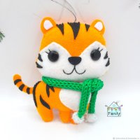 Tiger In Scarf Plush Toy