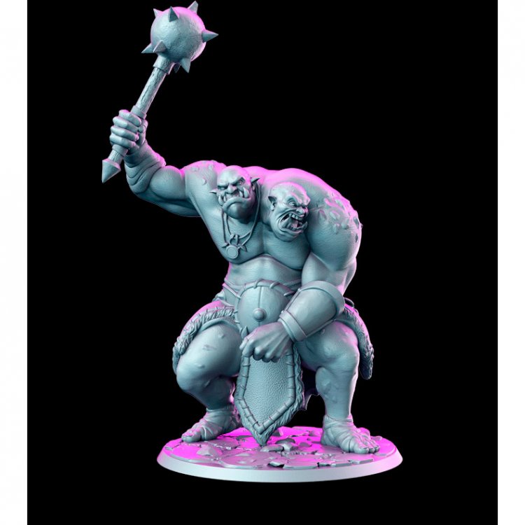 Two-Headed Ogre Figure (Unpainted)