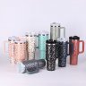 40 oz Insulated Stainless Steel Tumbler with Handle & Straw (Pink)
