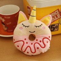 Donut Squeaky Plush Toy for Small & Medium Dogs (Unicorn)