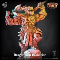 Dragonborn Barbarian Figure (Unpainted)