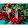 Gradient Mountain Elm Leaf Pendant Necklace