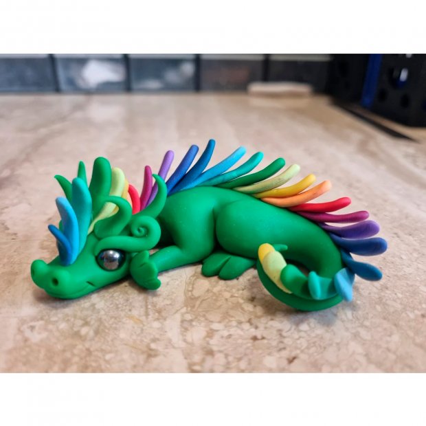 Rainbow Dragon Figure