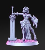 Blind paladin with a sword Figure (Unpainted)