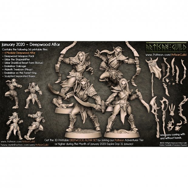 Modular Deepwood Alfar Figure (Unpainted)