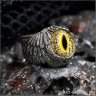 Angel Wings with Crocodile Eye Ring