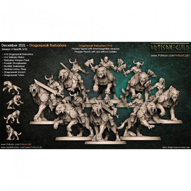 Dragonpeak Barbarians Figure (Unpainted)