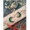Silver Plated Green Moons Earrings