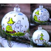 The Moomins - Moomintroll and Snufkin Christmas Ball