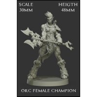 Orc Female Champion Figure (Unpainted)