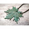 Malachite Maple Leaf Pendant Necklace