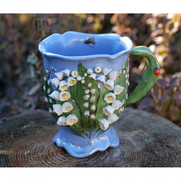 Lilies Of The Valley Mug With Decor