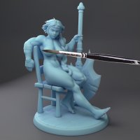 Nude barbarian Millie Figure (Unpainted)