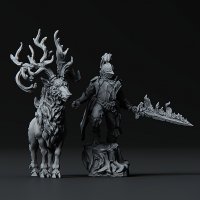 Knight with sacred deer Figure (Unpainted)