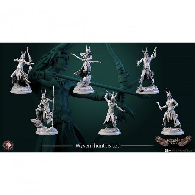 Wyvern Hunters Set Figure (Unpainted)