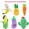 Fruit & Vegetable Plush Pet Toy (Carrot)