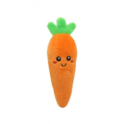 Fruit & Vegetable Plush Pet Toy (Carrot)