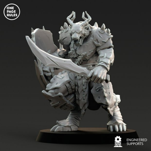 Beastman guard with sword Figure (Unpainted)
