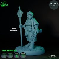 Dwarf Priestress Figure (Unpainted)