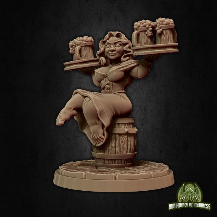 Anga - dwarf innkeeper Figure (Unpainted)