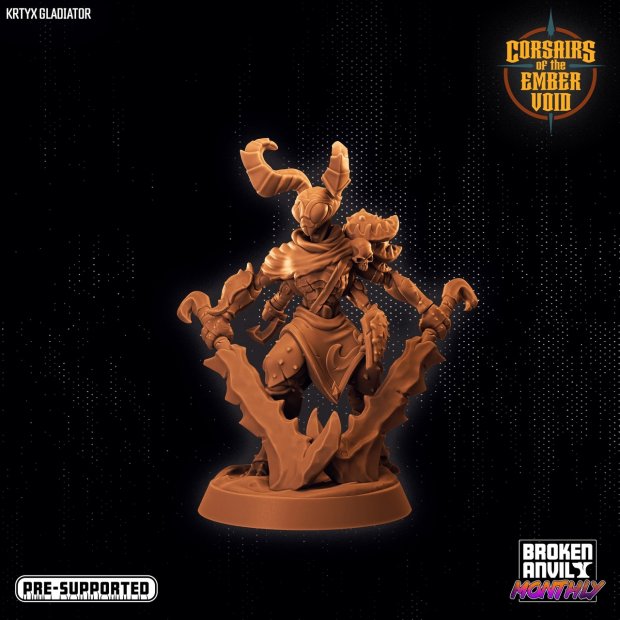 Krtyx Gladiator Figure (Unpainted)