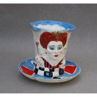 Alice In Wonderland - Queen Of Hearts Mug With Saucer
