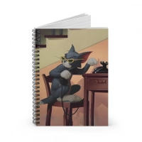 Tom and Jerry - Tom Calling The Police Meme Spiral Notebook