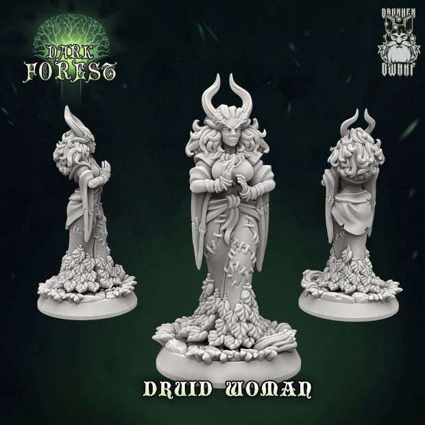 Druid Woman Figure (Unpainted)