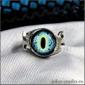 Gavial Loki Crocodile Eye Ring