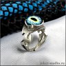 Gavial Loki Crocodile Eye Ring