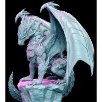 The Dragon on the Stone Figure (Unpainted)