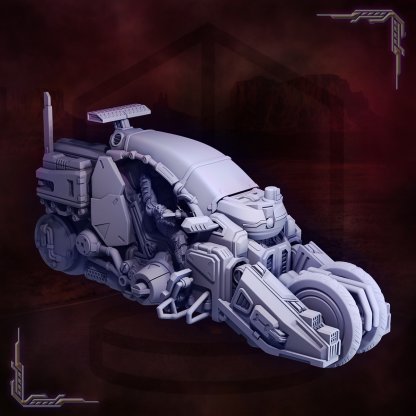Policeman on motorcycle Tribunal Figure (Unpainted)