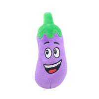 Fruit & Vegetable Plush Pet Toy (Eggplant)