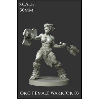 Orc Female Warrior Figure (Unpainted)
